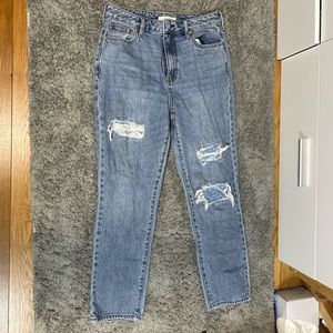 Pacsun Bandana Patch Mom Jeans